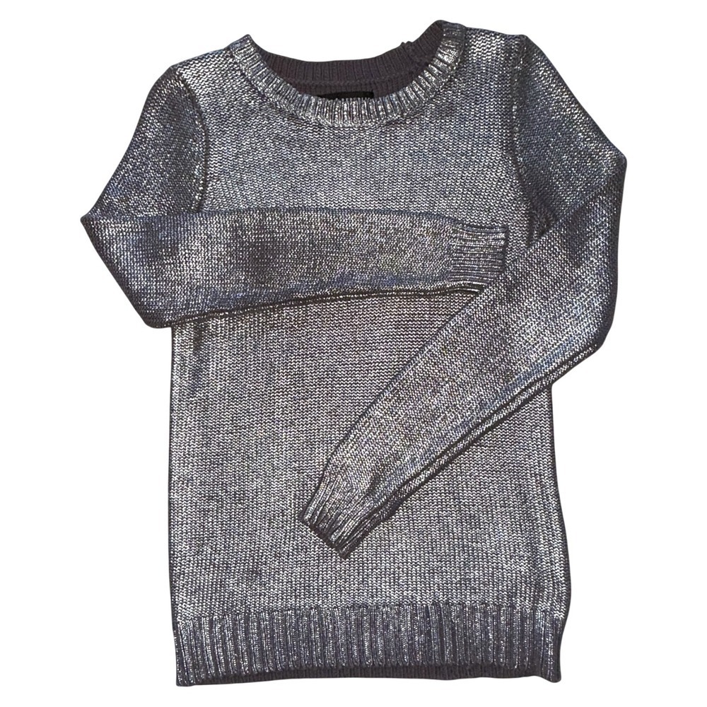 Rock & Republic Metallic Knit Sweater Womens‎ Small Glam Holidays Date Night